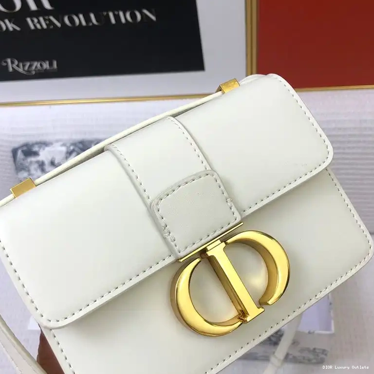 Calfskin White 30 Dior Box Montaigne Micro Bag 0421 Luxury